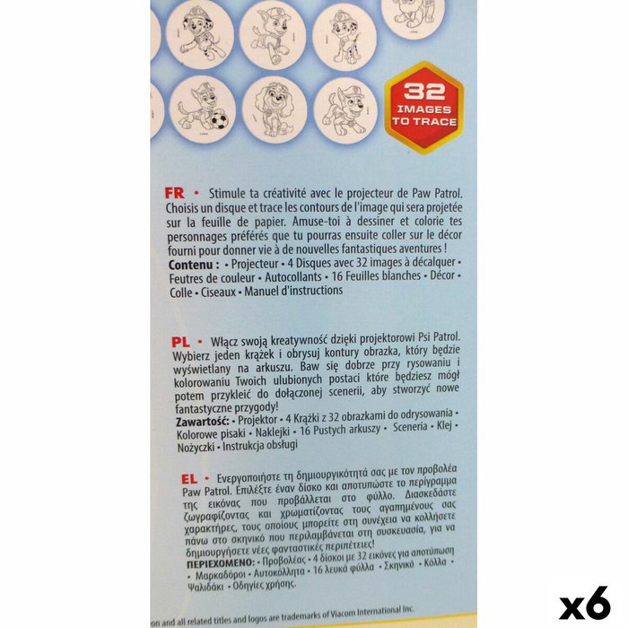 Kit de Dessin The Paw Patrol (6 Unités)
