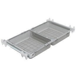 SERVETTO Bandeja double extraíble et extensible grise