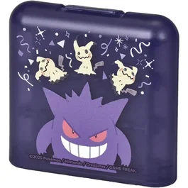 Hori Boîtier de rangement rigide 24 jeux Nintendo Switch 2 - Motif Pokémon Gengar (Ectoplasma & Mimiqui) - Compatible Nintendo Switch - Licence officielle