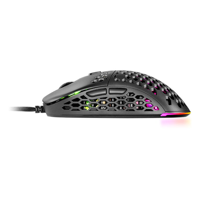 Mars Gaming Souris Gaming Optique USB MM55 Hive 55g RGB Chroma 12800 DPI Huano Noir