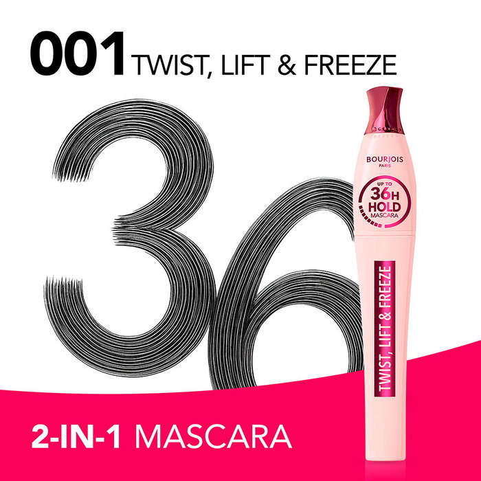 Bourjois Mascara Twist, Lift & Freeze Maintien 36h, 8 ml