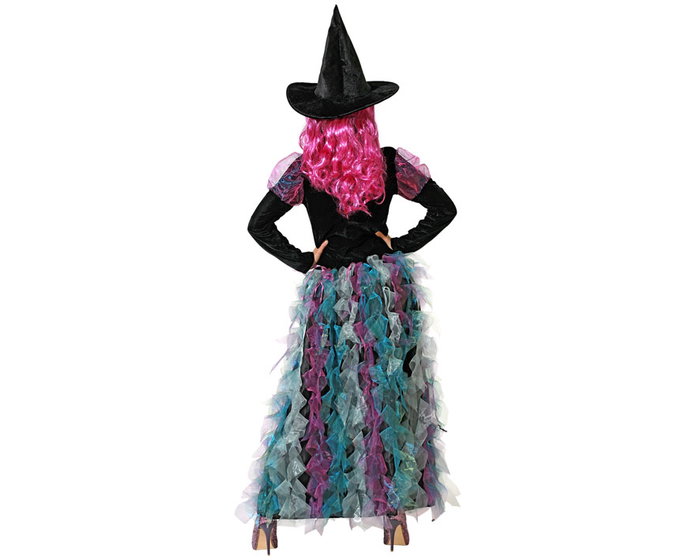 BigBuy Carnival Déguisement Sorcière Verte Robe Longue et Chapeau XXL