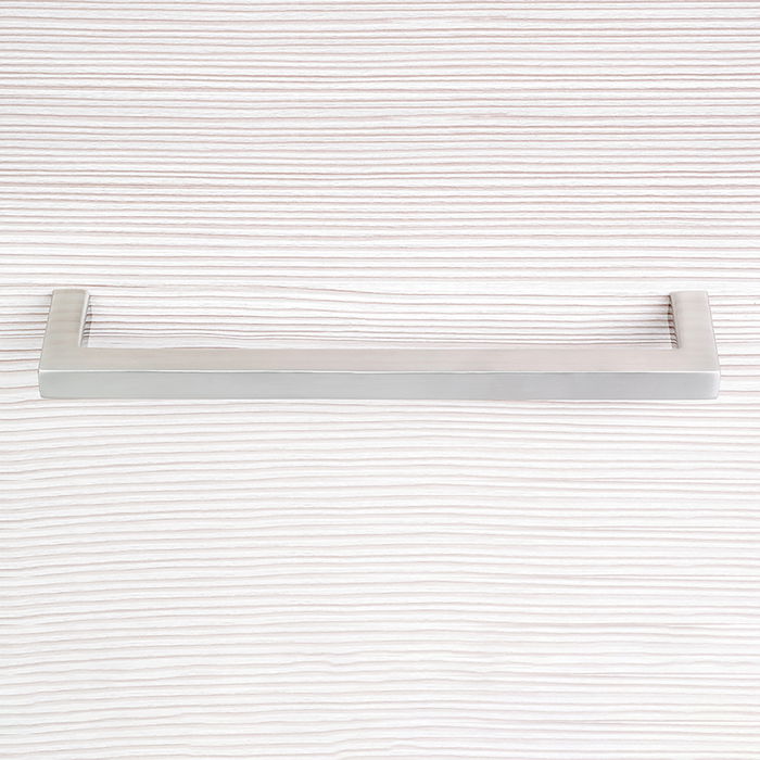 Emuca Lot de 5 poignées pour meubles Habana, L136mm, entraxe 128mm, Zamak, Nickel satiné