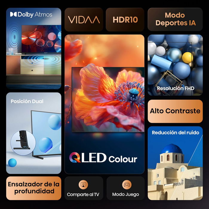 TV intelligente Hisense 32A5Q 32" Full HD HDR HDR10 QLED TV intelligente Hisense 32A5Q 32" Full HD HDR HDR10 QLED