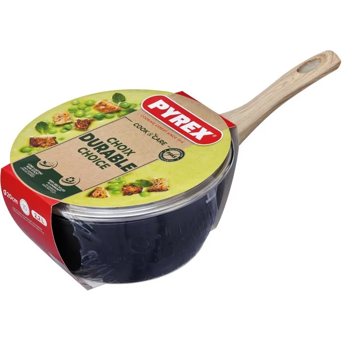 Pyrex Casserole Cook & Care avec couvercle 20 cm antiadhésive sans PFAS Pyrex Casserole Cook & Care avec couvercle 20 cm antiadhésive sans PFAS