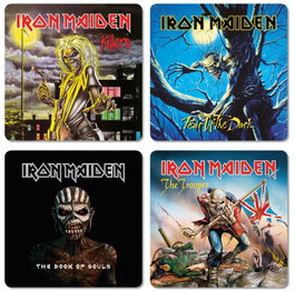 KKL Pack de 4 sous-verres Iron Maiden en liège