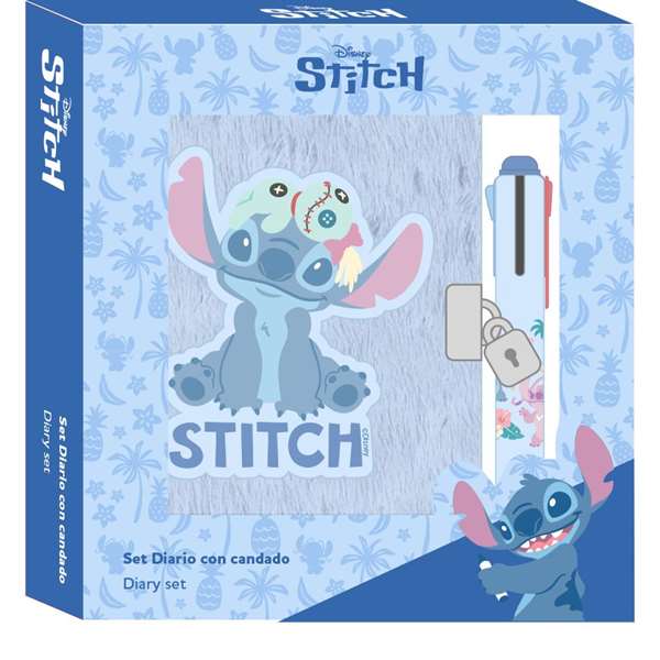 Safta Set Diario Con Candado Stitch Stationery 14,5X20,5X2,2Cm