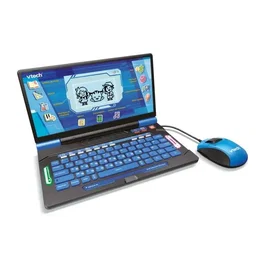 VTech Genius XL - Ordinateur éducatif bilingue français/anglais - 164 activités - 6-11 ans - Ordinateur pour enfant - Bleu