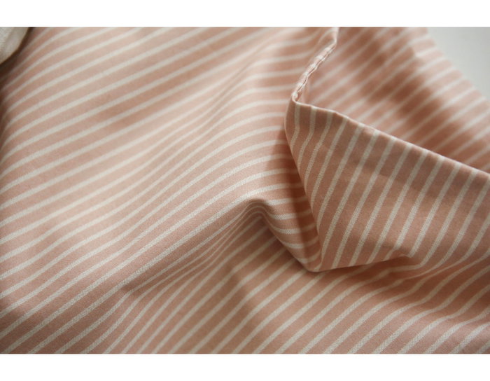 Dailylike Tissu coton à rayures cheek pink 1,10m x 3m