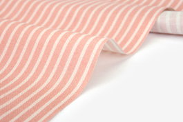 Dailylike Tissu coton à rayures cheek pink 1,10m x 3m