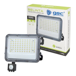 GSC Evolution Projecteur LED Belinta 50W 4000K Noir avec Capteur