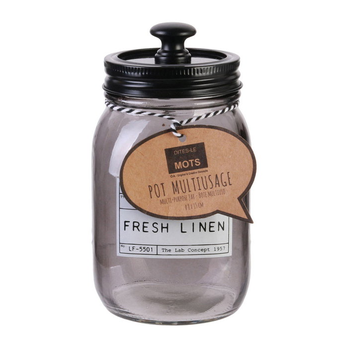 Dites-le avec des Mots Bocal en verre avec couvercle en métal Dites-le avec des Mots Bocal en verre avec couvercle en métal