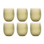 Home ESPRIT Set de Verres Esprit Vert avec relief, 360 ml, 6 pièces