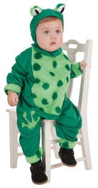 Creaciones Llopis - Déguisement bébé grenouille mignon - Taille 0-12 mois - Costume avec capuche - En point et peluche