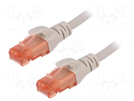 DIGITUS Cordon de raccordement Cat 6 U/UTP RJ45, 0,5 m, gris