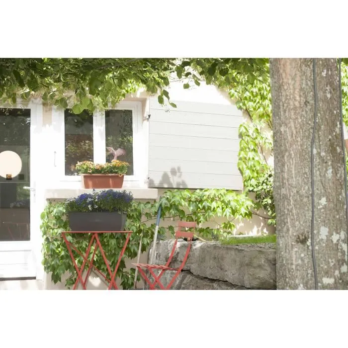 Riviera Jardinière Grande Evolution 69x20 cm 18L Plastique Résistant Gel et UV Gris - Référence RIVIERA