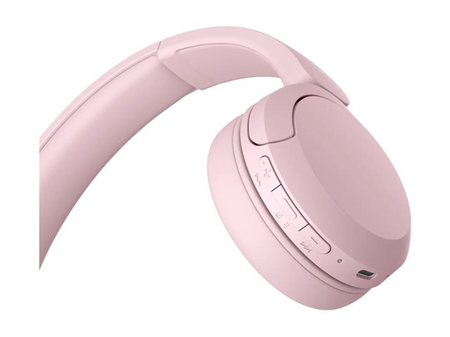 Sony WH-CH520 Casque Bluetooth Sans Fil Rose – Léger, Confortable, Autonomie Longue Durée, Charge USB-C, Mic Intégré