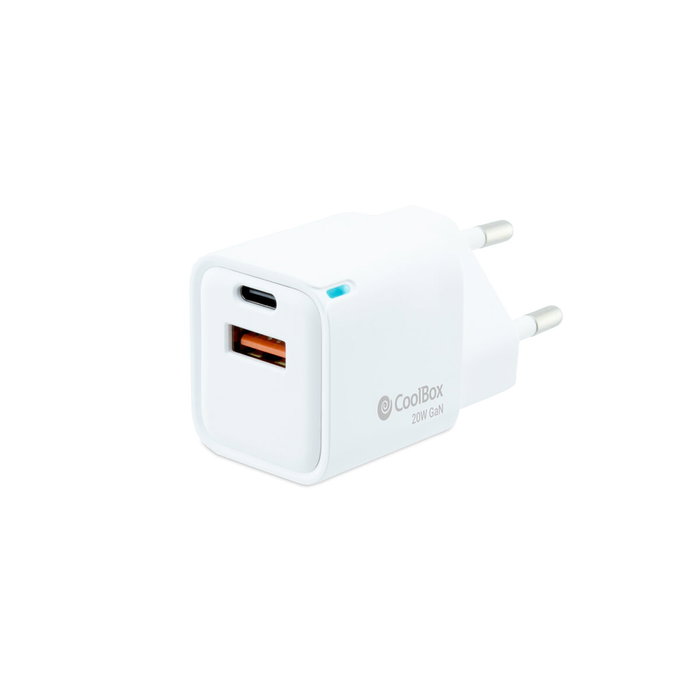 Chargeur mural CoolBox COO-CUP-20CA Blanc 20 W Chargeur mural CoolBox COO-CUP-20CA Blanc 20 W