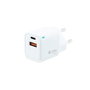 Coolbox Chargeur mural USB 20W GaN avec USB-C et USB-A pour smartphones et tablettes