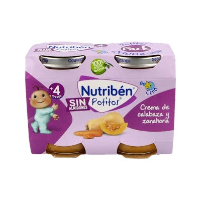 NUTRIBEN Crème de courge et carotte pour le dîner 2x190g NUTRIBEN Crème de courge et carotte pour le dîner 2x190g