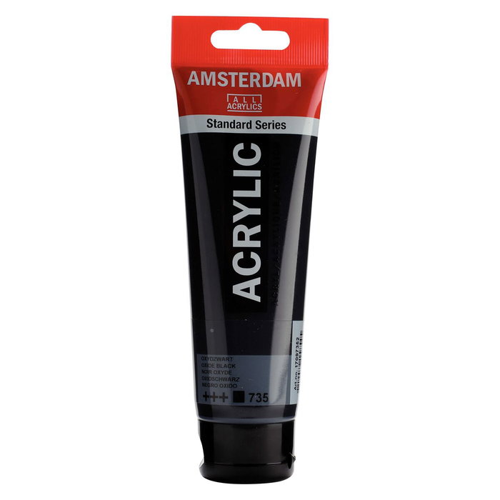 Talens Amsterdam Peinture acrylique Noir 120 ml (Lot de 3)
