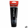 Talens Amsterdam Peinture acrylique Noir 120 ml (Lot de 3)