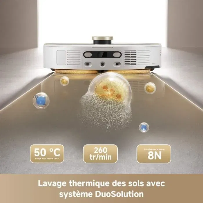 Mova Robot Aspirateur Laveur V50 Ultra Complete - 24000 Pa - Lavage Thermique Des Sols Avec Système DuoSolution, Vidage Automatique