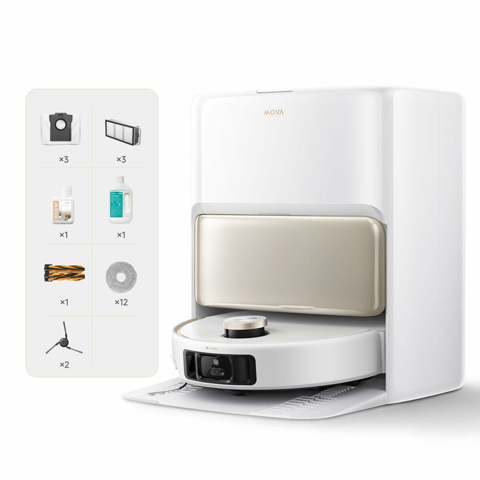 Mova V50 Ultra Complete - Aspirateur Robot Laveur Blanc