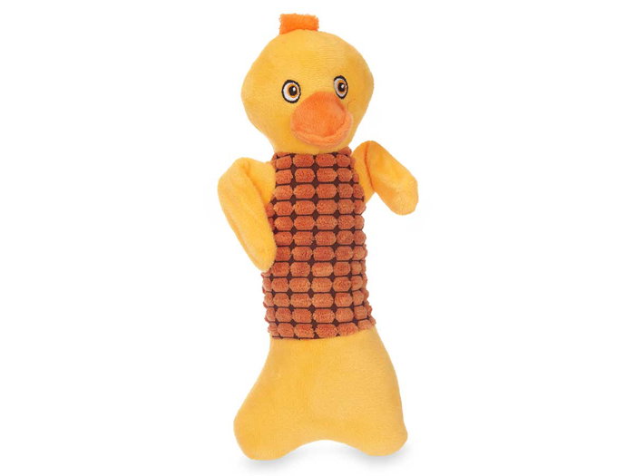 MASCOW Peluche Mascota Canard avec Son 11 x 30 x 16 cm Tissu (Set de 12)