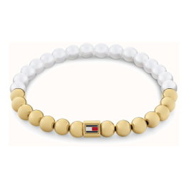 Tommy Hilfiger Pulsera en résine marron ajustable 17cm