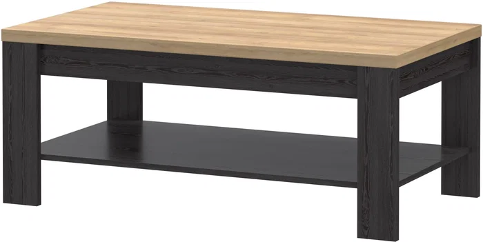 Table basse rectangulaire BOHOL Noir & Chêne