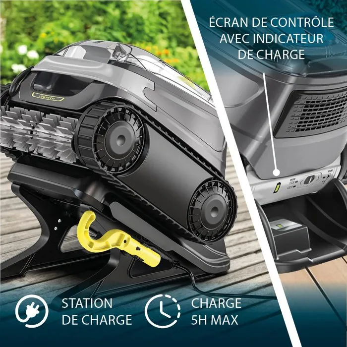 Zodiac Robot de piscine CNX-Li 5220 iQ - Nettoyage fond, parois et ligne d'eau - Pour piscines jusqu'à 10 x 5 m - Batterie Lithium-ion - Contrôle via l'application iAquaLink