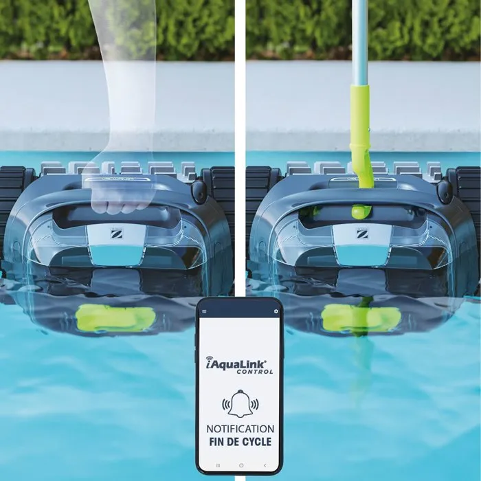 Zodiac Robot de piscine CNX-Li 5220 iQ - Nettoyage fond, parois et ligne d'eau - Pour piscines jusqu'à 10 x 5 m - Batterie Lithium-ion - Contrôle via l'application iAquaLink