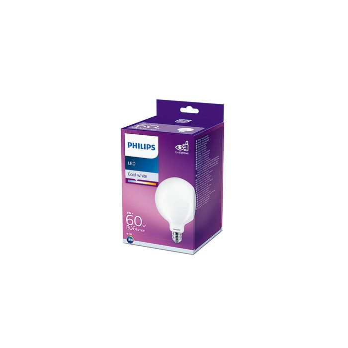 Philips Ampoule LED E27 G120 7W 806Lm 4000K