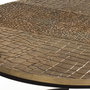 GINER Y COLOMER - Tables gigognes de salon en fer et aluminium - Set de 2 tables (Ø45x76 cm et 40x60x60 cm) - Couleur noir et bronze