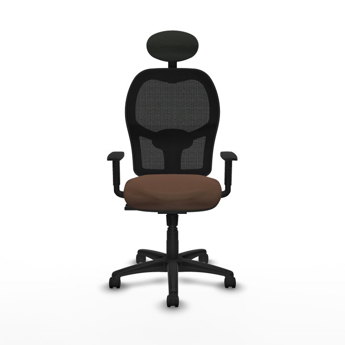 Piqueras Y Crespo Chaise de bureau Alocén, mécanisme Sincro, Marron foncé/Noir Piqueras Y Crespo Chaise de bureau Alocén, mécanisme Sincro, Marron foncé/Noir