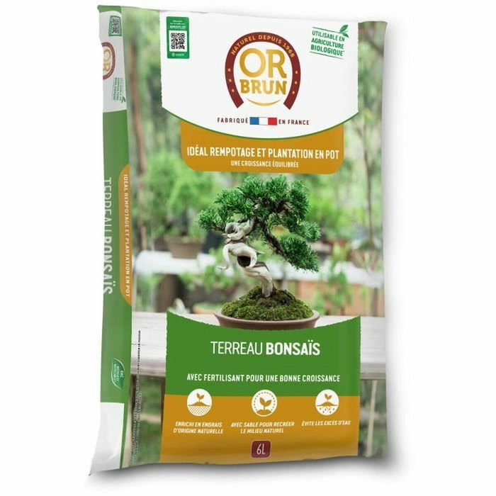 Or Brun Terreau pour Bonsaïs 6L Or Brun Terreau pour Bonsaïs 6L