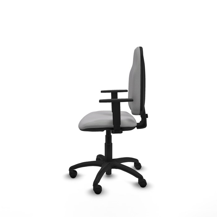PIQUERAS Y CRESPO Chaise de bureau Algarra, Gris clair, Mécanisme de contact permanent, Accoudoirs 1D