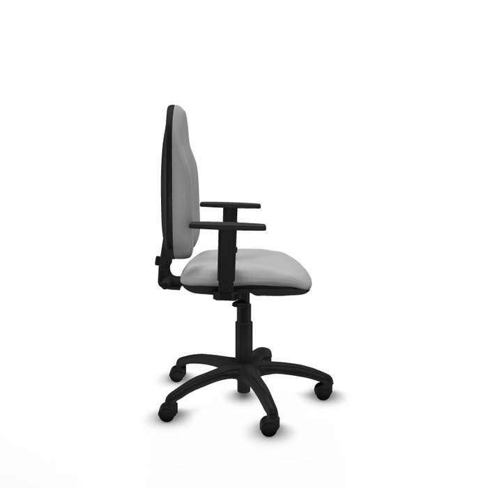 PIQUERAS Y CRESPO Chaise de bureau Algarra, Gris clair, Mécanisme de contact permanent, Accoudoirs 1D