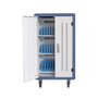 Phasak PHT 3530 Armario Rack de Sécurité avec Roues pour 30 Ordinateurs Portables, Tablettes et Smartphones Blanc/Bleu