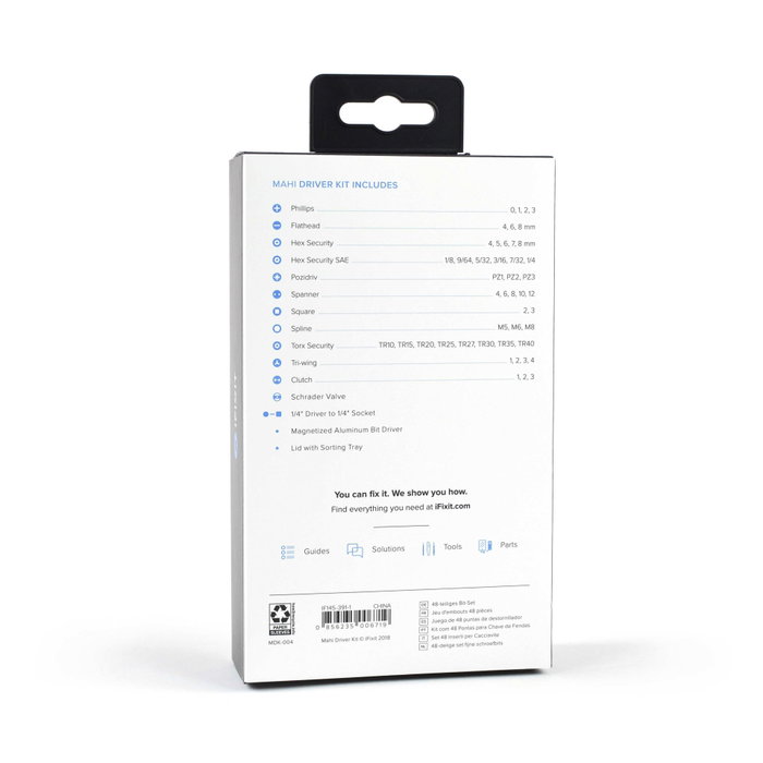 iFixit Mahi Precision Bit Set avec 48 embouts et manche en aluminium