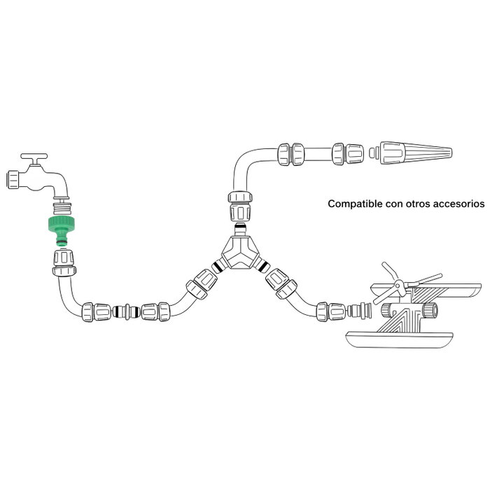 SATURNIA Raccord tuyau plastique 1'' femelle blister SATURNIA Raccord tuyau plastique 1'' femelle blister