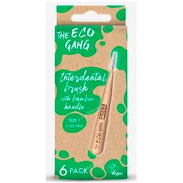 THE ECO GANG Brosse interdentaire en bambou n°1 0,4 mm, lot de 6