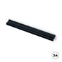 Rei Modèle 2279 - Poignée de meuble en aluminium noir mat, 128 mm, lot de 4