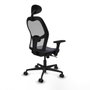 Piqueras y Crespo 3D036N1 Chaise de Bureau avec Appui-tête Gris foncé