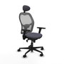 Piqueras y Crespo 3D036N1 Chaise de Bureau avec Appui-tête Gris foncé