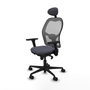 Piqueras y Crespo 3D036N1 Chaise de Bureau avec Appui-tête Gris foncé