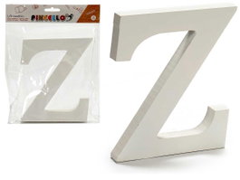 PINCELLO Lettre Z en bois blanc 1,8x15cm, lot de 12