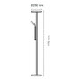 Cristalrecord Lampe de pied LED Dencel noire, 30+6 W, dimmable