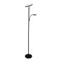 Cristalrecord Lampe de pied LED Dencel noire, 30+6 W, dimmable